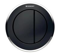 Geberit Type10 Dual Flush Button For Furniture Gloss Chrome/Black 116.057.KM.1