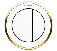 Geberit Type10 Dual Flush Button For Furniture Gloss Gold/White 116.057.KK.1