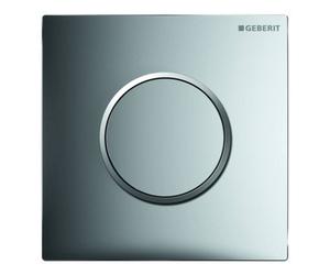 Geberit Type10 Modern Bathroom Hytouch Round Pneumatic Toilet Urinal Flush Control Actuator Plate Chrome Finish 116.015.kh.1