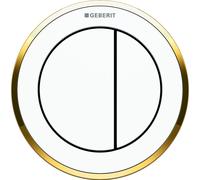 Geberit Type10 Pneumatic Actuator WC Dual Flush Push Button 94mm White Gold