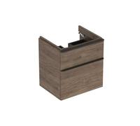 Geberit Vanity Unit Smyle Square 2 Drawers 584x617x470mm Walnut