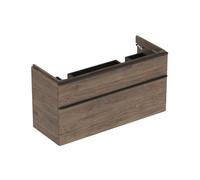 Geberit Vanity Unit Smyle Square 2 Drawers For Vanity Unit 1184x617x470mm Walnut