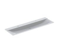 Geberit Vanity Washbasin Xeno2 2 Tap holes Antibacterial 1600x150x480mm Alpine White