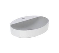 Geberit Variform 600mm Oval Countertop Basin Without Overflow - 1 Tap Hole