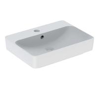 Geberit Variform 600mm Rectangular Countertop Basin With Overflow - 1 Tap Hole