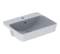 Geberit Variform Square 1 Tap Hole Semi Recessed Basin 550mm White (Basin Only)