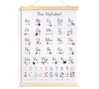Gebetter Learn The Alphabet Animals Wall Chart Educational Poster for Kids Toddlers Kindergarten Preschool Family Education