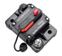 Gebildet 100Amp Circuit Breaker with Manual Reset Waterproof Inline Fuse Inverter for Marine Trolling Motors Boat ATV Manual Power 12V-42VDC (100A)
