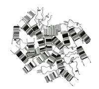 Gebildet 100pcs Brass Plated Tin Fuse Holder Clip - 5x20mm Glass Ceramic Tube Quick Fuse