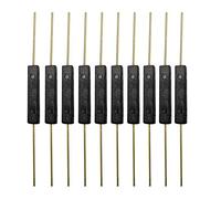 Gebildet 10pcs Plastic Reed Switch Reed Contact,Magnet Near - Connect Circuit, Magnet Away - Break Circuit, Magnetic Induction Switch (3mm*14mm)
