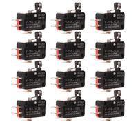 Gebildet 12Pcs V-155-1C25 Micro Limit Switch, Hinge Roller Momentary Cherry Push Button SPDT Snap Action Perfect, Appliance and Electronic Equipment