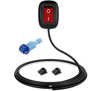 Gebildet 12V-230V/10A SPST Red Water Drop Shape Paste Type Button Switch,Off/ON Switch for Fog Driving Lights,Neon Lights,LED Light Bar(with 1m wire)