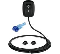 Gebildet 12V-230V/10A SPST Water Drop Shape Paste Type Button Switch,Off/ON Switch for Fog Driving Lights,Neon Lights,LED Light Bar(with 1m wire)(Patent No.015001381)