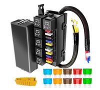 Gebildet 12V Pre-Wired Relay and Fuse Box with 6 Relays and 11 Way ATC/ATO Blade for Automotive Marine Boat (Patent No. 015027677)