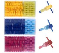 Gebildet 180 Pieces Electrical T Tap Connectors - Quick Wire Splice Taps and Insulated Male Terminals Fast