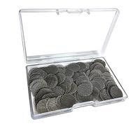 Gebildet 200pcs Stainless Steel Pipe Filters, 15mm/0.59 Inch Smoking Screens Pipe, Silver Mesh Screens Gauzes Filter with Storage Box