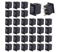 Gebildet 20Pcs 250V-110V-36V-24V-12V/6A SPDT 3 Pins 3 Position ON/Off/ON Black Lacking Rocker Switch Toggle