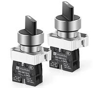 Gebildet 2PCS 1 NO 2 Selector Latching Switch, 2Positions Maintained Rotary Select Selector Switch 600V 10A