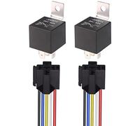 Gebildet 2pcs JD2914 Car Relay Harness 24V 40A 5 Pin SPDT 12AWG Harness Sockets with Built-in Diode for Automotive Truck Van Motorcycle Boat