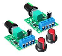 Gebildet 2pcs PWM Low Voltage Motor Speed Controller DC 1.8V 3V 5V 6V 12V 2A 1803BK 1803B Adjustable Driver Switch with Speed Control Knob