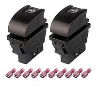 Gebildet 2pcs Universal 5Pin Car Power Window Switch Momentary 5Pins Power Window Glass Lift Switch Button for Car Auto Panel Mount DC12V 24V, Rated Current 20A