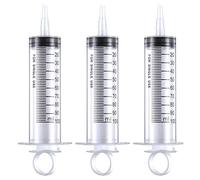 Gebildet 3pcs 100ml Large Plastic Syringe Refilling Syringe with Unique Ring Handle for Scientific Labs, Industrial Measuring Tools