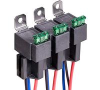 Gebildet 3pcs 12V Fuse Relay Switch 12 AWG Harness Set with Built-in Diode- 30A ATO/ATC Blade Fuse, 4-Pin SPST Automotive Electrical Relays