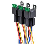 Gebildet 3pcs 12V Fuse Relay Switch 12 AWG Harness Set with Built-in Diode- 30A ATO/ATC Blade Fuse, 5-Pin SPDT Automotive Electrical Relays