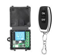 Gebildet 433Mhz Universal Wireless Remote Control Switch DC 12V 1CH Relay Receiver Module RF Transmitter Momentary Toggle Latch for Gate Door Open,LED,Pump,Car(Transmitters 2 Button+ 1 Receiver 1CH)