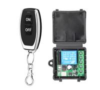 Gebildet 433Mhz Universal Wireless Remote Control Switch DC 5-30V 1CH Relay Receiver Module RF Transmitter Momentary Toggle Latch for Gate Door Open,LED,Pump,Car(Transmitters 2Button+1Receiver 1CH)