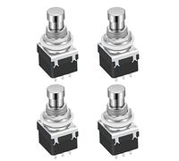 Gebildet 4pcs Guitar Effect Pedal 3PDT Footswitch 9 Pin Latching Stomp Push Button Foot Switch for True Bypass Solder Lugs