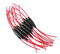 Gebildet 6 x 30mm AGC Inline Fuse Holder, 15 Pack, 32V 20A Fast-Blow, Glass Fuse, 16 AWG Wire, Waterproof, Plastic and Metal