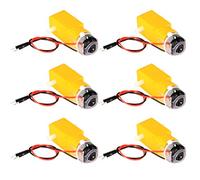 Gebildet 6pcs DC3V-12V DC Prewired Geared Motor for Four-wheel Drive Toy Car/Robotic Body/Aircraft Toys.Batch Number:Double Axis 1:48