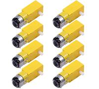 Gebildet 8pcs DC3V-12V DC Geared Motor for Four-wheel Drive Toy Car/Robotic Body/Aircraft Toys.Batch Number:Double Axis 1:48