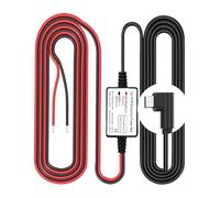 Gebildet Dash Cam Hardwire Kit, Micro USB L Connector Port, Low Voltage Protection for Dash Cam Cameras, DC 12V - 24V to 5V/2.5A Max Car Charger Cable kit with Fuse