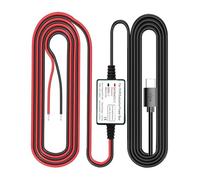 Gebildet Dash Cam Hardwire Kit, Type C USB Straight Connector Port, Low Voltage Protection for Dash Cam Cameras, DC 12V - 24V to 5V/2.5A Max Car Charger Cable kit with Fuse