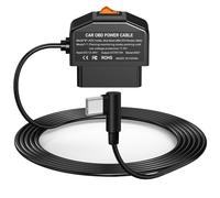 Gebildet Dash Cam OBD Hardwire Kit, USB Type C Hardwire Kit with OBD Power Cable for Dashcam 12-24V to 5V/3A with Low Voltage Protection 24h Parking Surveillance/Acc Mode for Dashcam, GPS or Radar