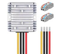 Gebildet DC/DC Voltage Converter Regulator +2pcs wire connecttor DC 24V Step-Down to 12V 20A 240W Buck Transformer Waterproof