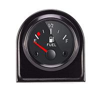Gebildet Fuel Level Indicator, 2 Inch 52 mm E-1/2-F Pointer Universal Fuel Tank Indicator with LED Backlight for Car, Motorhome, Yacht, Boat, Motorcycle