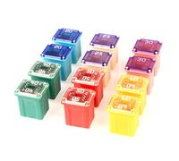 Gebildet JCASE 12pcs 12V-24V Assorted Box Shape Fuse for Trucks Cars SUV Boat (20A/25A/30A/40A/50A/60A, 2pcs each)