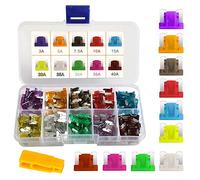 Gebildet Low Profile Car Fuse Set 100 pcs 12V-24V Assorted Small Blade for Auto, Truck, SUV, Home (3/5/7.5/10/15/20/25/30/35/40 AMP Replacement)