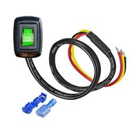 Gebildet Paste Type Rocker Toggle Switch with Terminal, ON/Off DC12V/10A, 24V/5A, DIY for Car Boat Truck RV (Green LED)(Patent No.015001381)