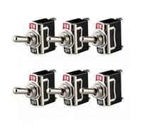 Gebildet Rocker Switch 12V-24V-48V-110V/10A, 220V-230V/6A, SPST On/Off 2 Positions 2 Pins, for Car Dashboard Light (Pack of 6, Black)