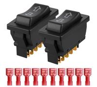 Gebildet Universal 2pcs 5-Pin DPDT DC12V 24V Car Window Momentary Switch Car Control Master Rocker Switch With Switch&Connector Glass Lifter Switch