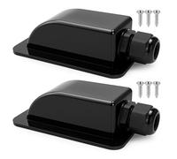 Gebildet Waterproof Solar Cable Entry Gland, Single Cable Entry Gland for All Cable Types 6mm虏 to 12mm虏 for Solar Panels on RV Camper Van Travel Trailer Boat Cabin (Black, Pack of 2)