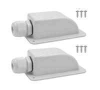 Gebildet Waterproof Solar Cable Entry Gland, Single Cable Entry Gland for All Cable Types 6mm虏 to 12mm虏 for Solar Panels on RV Camper Van Travel Trailer Boat Cabin (White, Pack of 2)