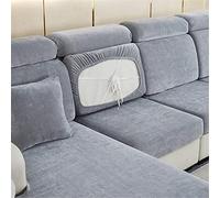 GEBIN Sofa Cushion Covers, High Stretch Chenille Sofa Seat Slipcovers, Couch Cushion Cover Replacement Fitted Washable Sofa Cushion Covers Furniture Protector Cover (Grey,Backrest)