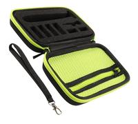 Gebiuhoo Case for Philips OneBlade Electric Shaver Beard Trimmer 360 Protective Case Travel Case with Sponge Hard for Shaver QP2734/30 QP6551/30 QP2824/30 QP6651 Carry Bag, Black, Green, universal,