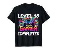 Geburtstagsshirt Mädchen 18 Jahr alt Gamer Zocker Level Game T-Shirt