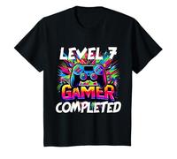 Geburtstagsshirt Mädchen 7 Jahre alt Gamer Zocker Level Game T-Shirt